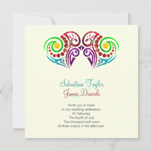 Invitation Mariage de deux coeurs (Devant)