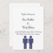 Invitation Mariage de deux garçons (Devant / Derrière)
