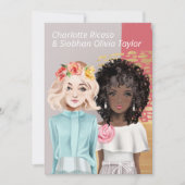 Invitation Mariage de deux mariées (Devant)