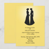Invitation Mariage de deux mariées (Devant / Derrière)