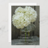 Invitation Mariage de diffusion en continu virtuel Hydranges  (Devant / Derrière)