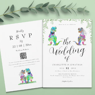 Invitation Mariage de dinosaure de feuillage Eucalyptus