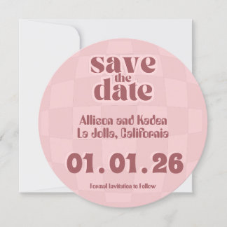 Invitation Mariage de discothèque rose rétro - Enregistrer la