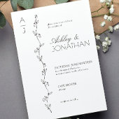 Invitation Mariage de diviseur botanique moderne