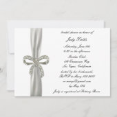 Invitation Mariage de douche nuptiale Diamond Bow (Devant)