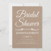 Invitation Mariage de douche nuptiale en papier kraft (Devant)