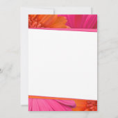 Invitation Mariage de douche nuptiale rose orange (Dos)