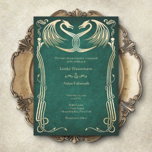 Invitation Mariage de dragon médiéval
