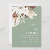 Invitation Mariage de Earthy Sage Boho (Devant)