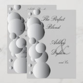 Invitation Mariage de famille mixte des bulles d'acier (Devant / Derrière)