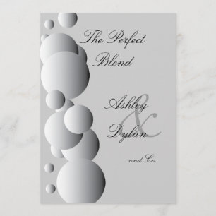 Invitation Mariage de famille mixte des bulles d'acier