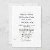 Invitation Mariage de familles de monogrammes en n (Devant)