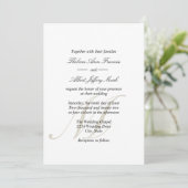 Invitation Mariage de familles de monogrammes en n (Debout devant)