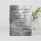 Invitation Mariage de fantaisie dans la nature en noir et bla (Debout devant)