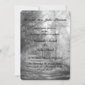Invitation Mariage de fantaisie dans la nature en noir et bla (Devant)