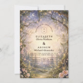 Invitation Mariage de Fée de la Forêt Enchantée (Devant)