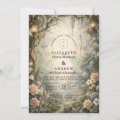 Invitation Mariage de Fée Fantaisiste en Forêt (Devant)