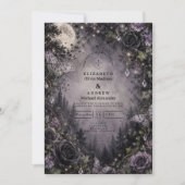 Invitation Mariage de fée gothique au clair de lune (Devant)