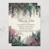 Invitation Mariage de fées maraîchères maraîchères de la forê (Devant / Derrière)