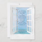 Invitation Mariage de fenêtre Vue Océan avec mouettes (Devant)