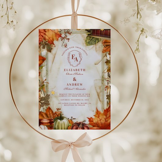 Invitation Mariage de ferme de campagne de récolte chaude