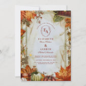 Invitation Mariage de ferme de campagne de récolte chaude (Devant)