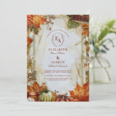 Invitation Mariage de ferme de campagne de récolte chaude (Debout devant)