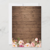 Invitation Mariage de ferme en bois rustique (Dos)