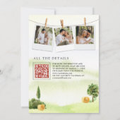Invitation Mariage de ferme rustique à l'aquarelle rouge gran (Dos)