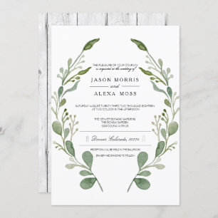 Invitation Mariage de ferme verdoyante   Mariage élégant