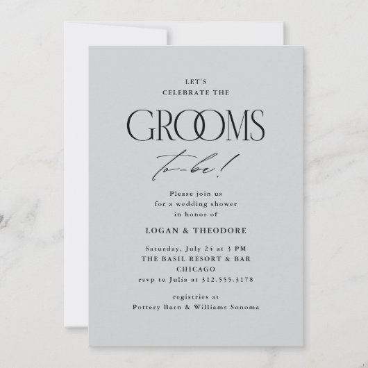Invitation Mariage de Fête de Mariage Typographie Moderne (Devant)