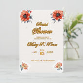 Invitation Mariage de Fête des mariées de couleur d'eau vive (Debout devant)