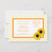 Invitation Mariage de Fête des mariées de tournesol Polka Dot (Devant)