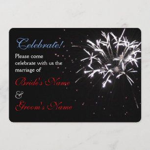 Invitation Mariage de fête rouge/blanc/bleu 2
