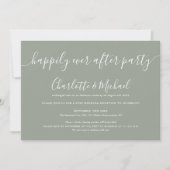 Invitation Mariage de fête Sage Vert Happily Ever After (Devant)