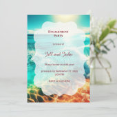 Invitation Mariage de Fête sur la Plage Tropicale (Debout devant)