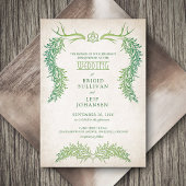 Invitation Mariage de feuillage celtique païen