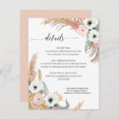 Invitation Mariage de feuillage de laiton du désert Boho Flor (Devant / Derrière)