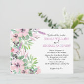 Invitation Mariage de feuillage de l'aquarelle Spring Lilac (Debout devant)
