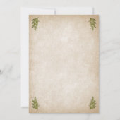 Invitation Mariage de feuillage de l'automne celtique païen (Dos)