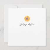 Invitation Mariage de feuillage de tournesol (Dos)