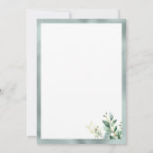 Invitation Mariage de feuillage d'eucalyptus rustique vert me (Dos)