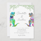 Invitation Mariage de feuillage Dinosaure Eucalyptus (Devant)