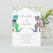 Invitation Mariage de feuillage Dinosaure Eucalyptus (Debout devant)