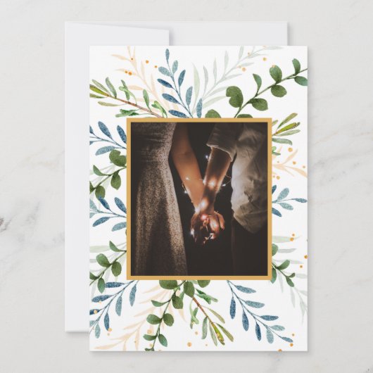 Invitation mariage de feuillage Eucalyptus (Dos)