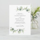 Invitation Mariage de feuillage Eucalyptus (Debout devant)