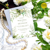 Invitation Mariage de feuillage Eucalyptus à l'aquarelle mode