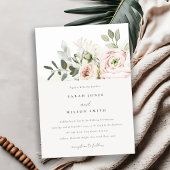 Invitation Mariage de feuillage Eucalyptus Pink