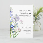 Invitation Mariage de feuillage floral simple minimaliste (Debout devant)