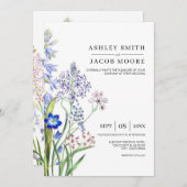 Invitation Mariage de feuillage floral simple minimaliste (Devant / Derrière)